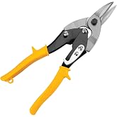 Performance Tool 1437 Alloy Steel Straight Cut Aviation Tin Snips | Heat-treated jaws. Plastic safety grip handles. Versatile metal shear cutter for various applications