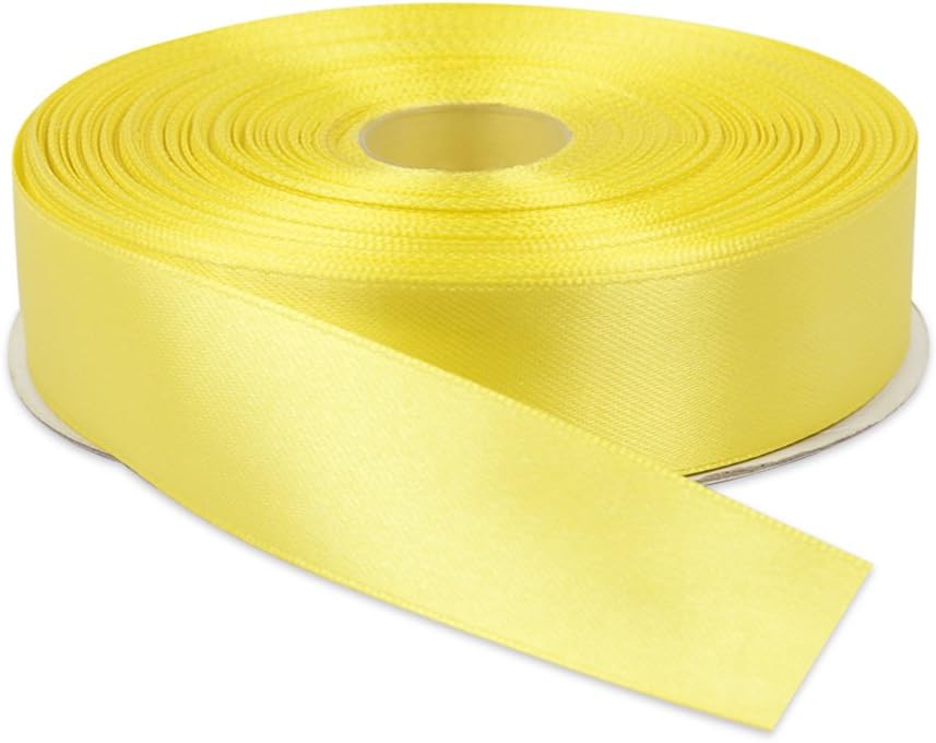 Yellow satin ribbon Clearance
