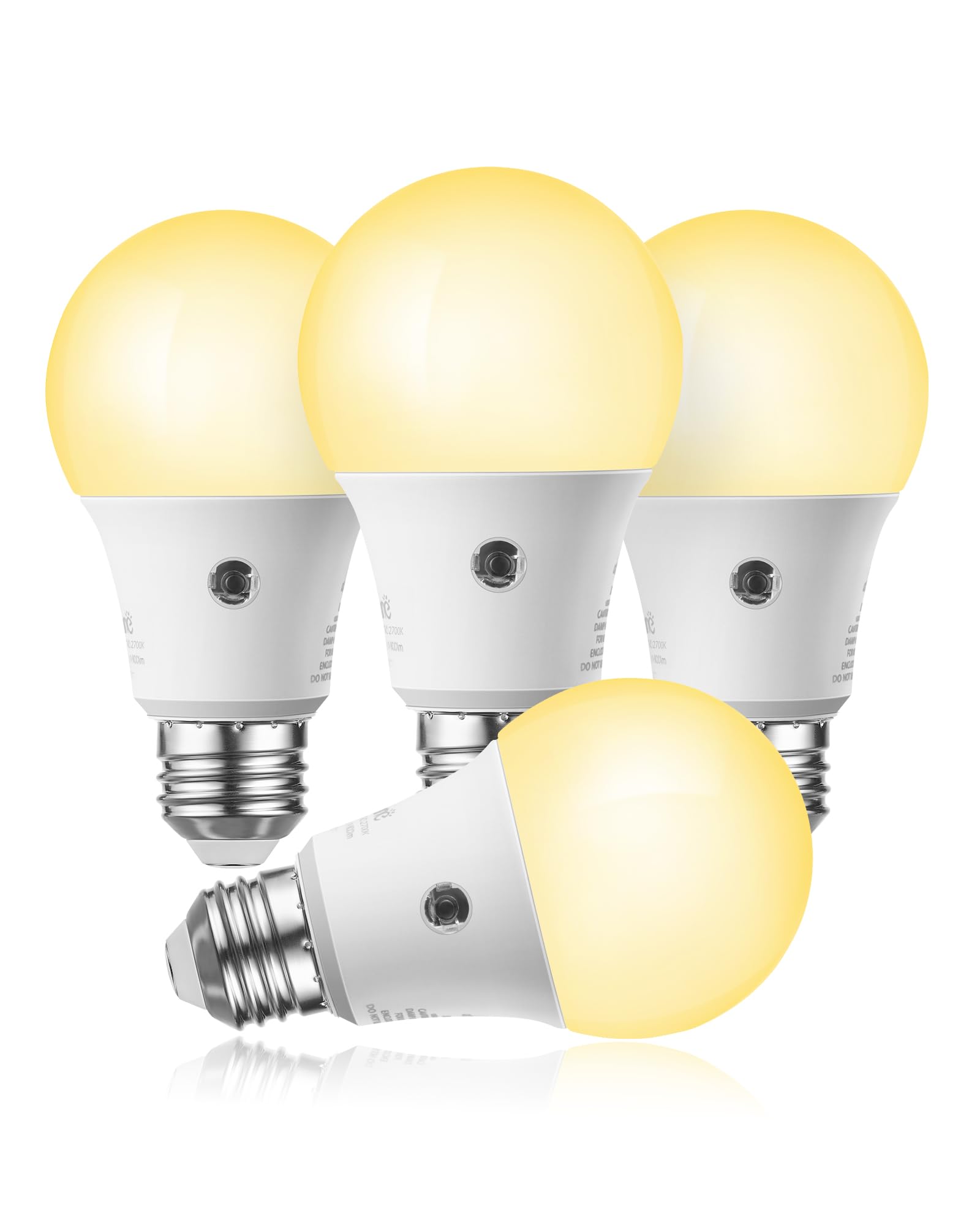 EDISHINE Dusk to Dawn Light Bulbs Outdoor, A19 LED