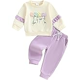 Nyapruwe Baby Girl Outfits Toddler Fall Winter Clothes Cute Long Sleeve Sweatshirt Tops Pants Set Infant 2Pcs Clothing