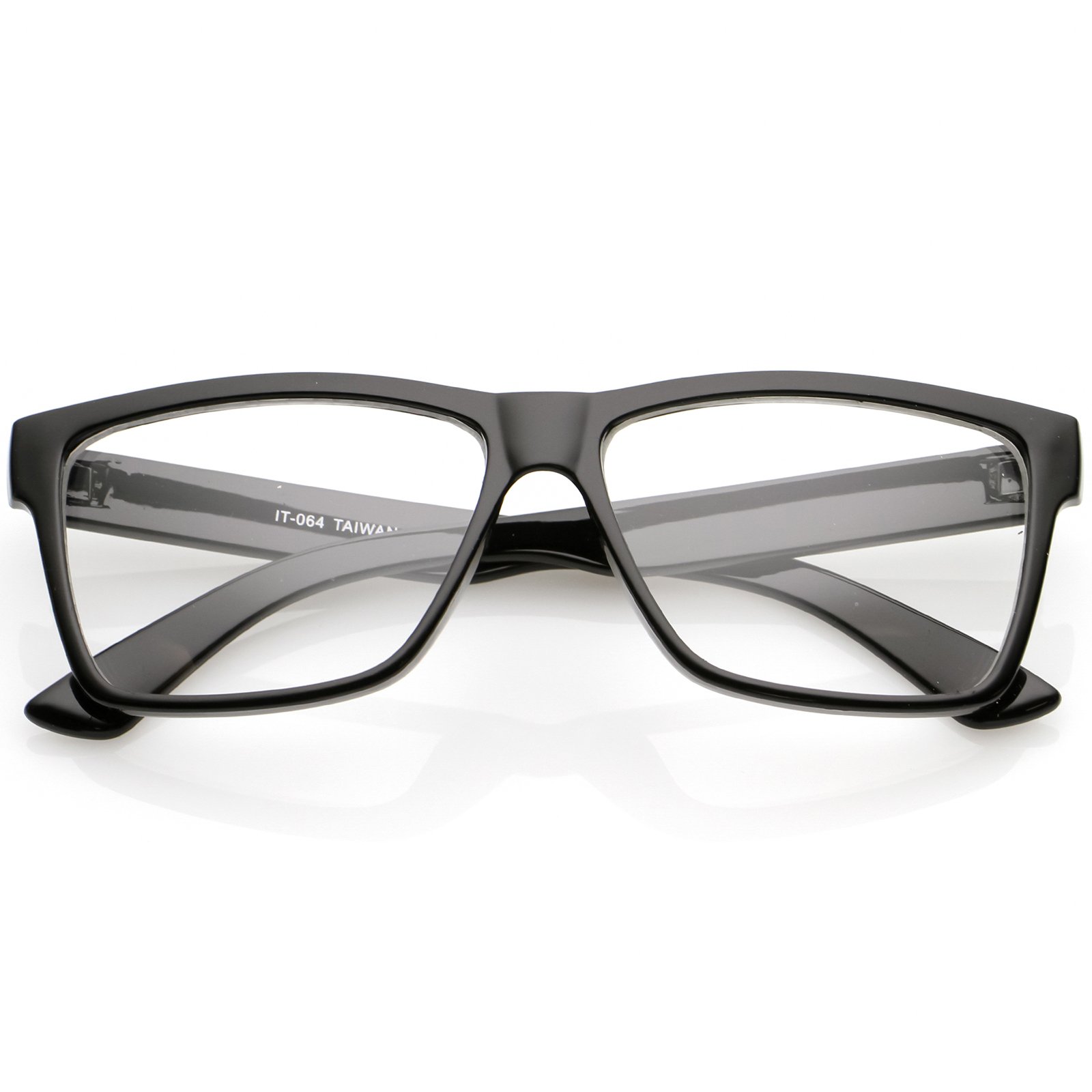 zeroUVClassic Horn Rimmed Wide Arms Clear Lens Rectangle Eyeglasses 57mm