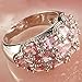 Psiroy 925 Sterling Silver Created Pink Topaz Filled Knuckle Joint Ring Band