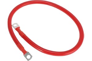 HEROFFIX 1 Pc Battery Inverter Cable Battery Cable 3/8" Lug 1/0 AWG Gauge 3FT Red Tinned Copper