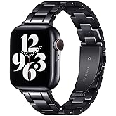 Bestig Resin Band Compatible with Apple Watch Bands for Women 40mm 38mm 41mm 42mm(Series 11 10), Lightweight Waterproof Strap for iWatch Series 10 9 8 7 6 5 4 3 2 1 SE Men(Black)
