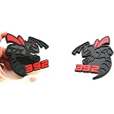 2Pcs Custom Hornet Badges Emblem BEE 3D Angry Agressive Badges Sticker Nameplate Replacement for 392 345 Universal Car Body Motorcycle SUV Door Window Decoration (Bee 392-Black Red)