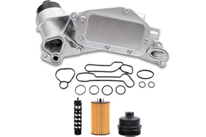 REEAUTO 25199751 918-432 Engine Oil Cooler Filter Housing Assembly Adapter with Gasket, Insert, Cap Compatible with 2008-2019 Cruze Sonic Malibu Aveo, Buick Cascada, Pontiac G3, Saturn Astra 1.6L 1.8L
