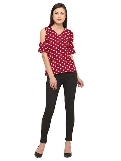 KANCHNAR Womens Printed Crepe Top