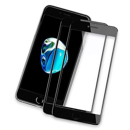 NEW'C PanzerglasFolie Schutzfolie kompatibel für iPhone 6s / 6, [2 Stück] 3D Full Screen Panzerglas 9H Härte Ultra-klar, HD D