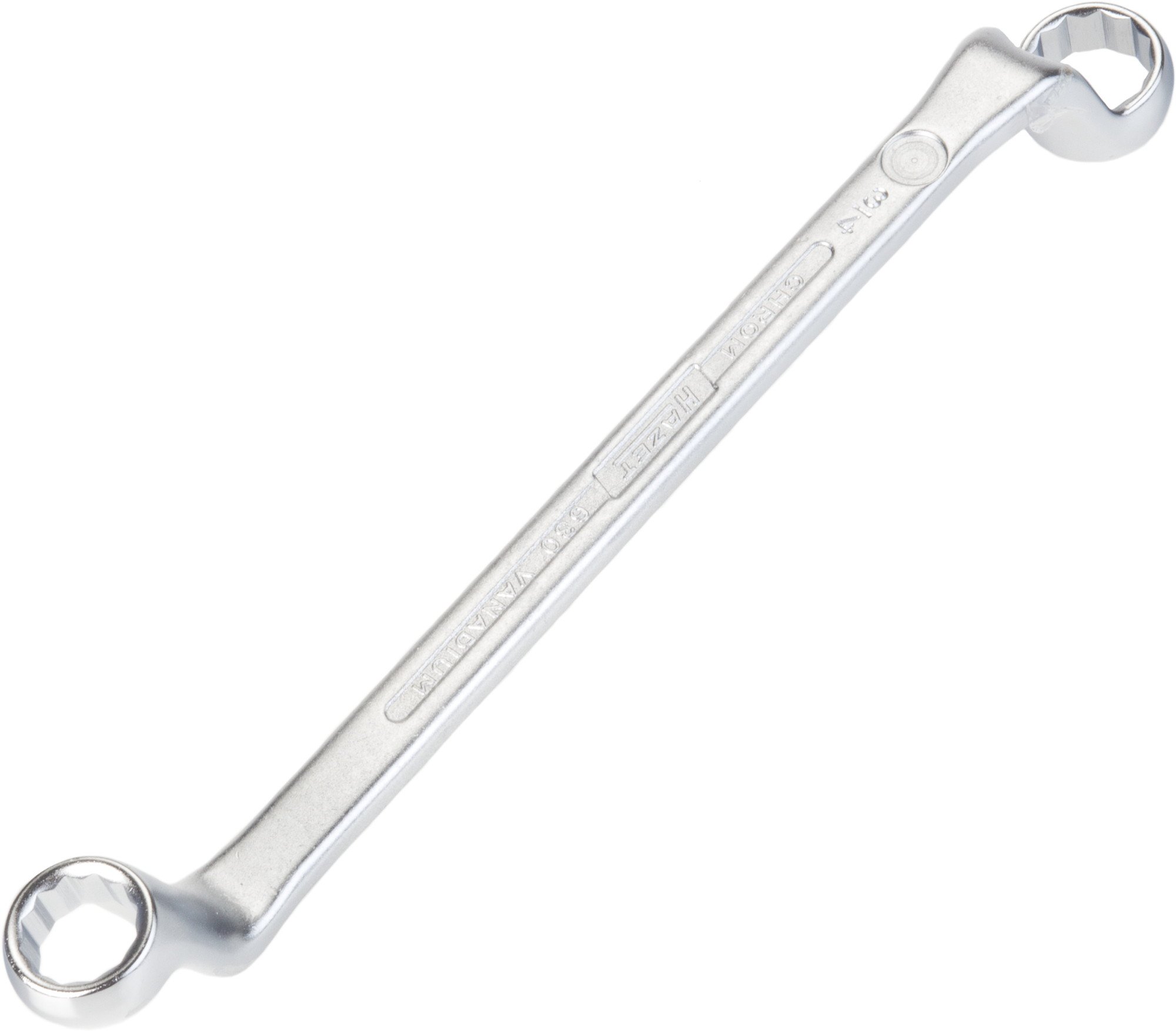 HAZET 630A-5/8X3/4 265 mm 12-Point Profile Polished Head Double Box-End Wrench - Chrome-Plated