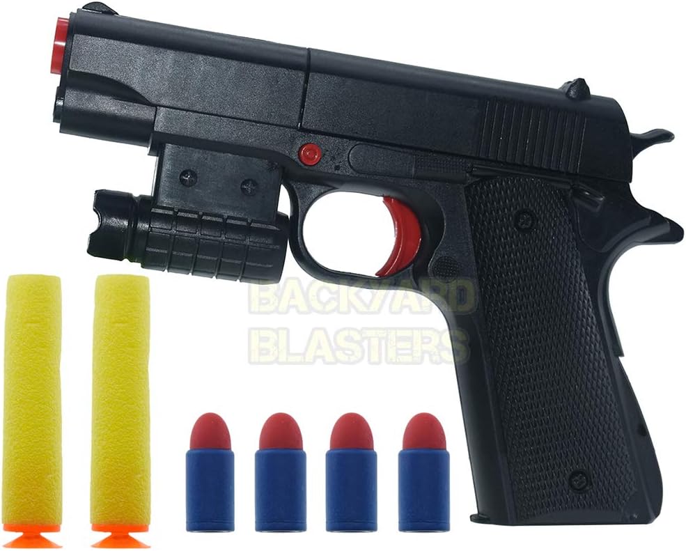 Pistola de juguete para patio trasero M1911A1, pistola de goma de bala