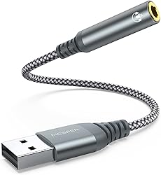 MCSPER 2-Pack USB to 3.5mm Jack Audio