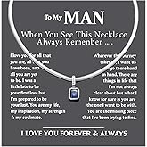 Someki To My Man Necklace Italian for Men Silver Cross Necklace Cuban Link Chain Durable Colorfast Inspirational Birthday Gifts for Men Husband Boyfriend