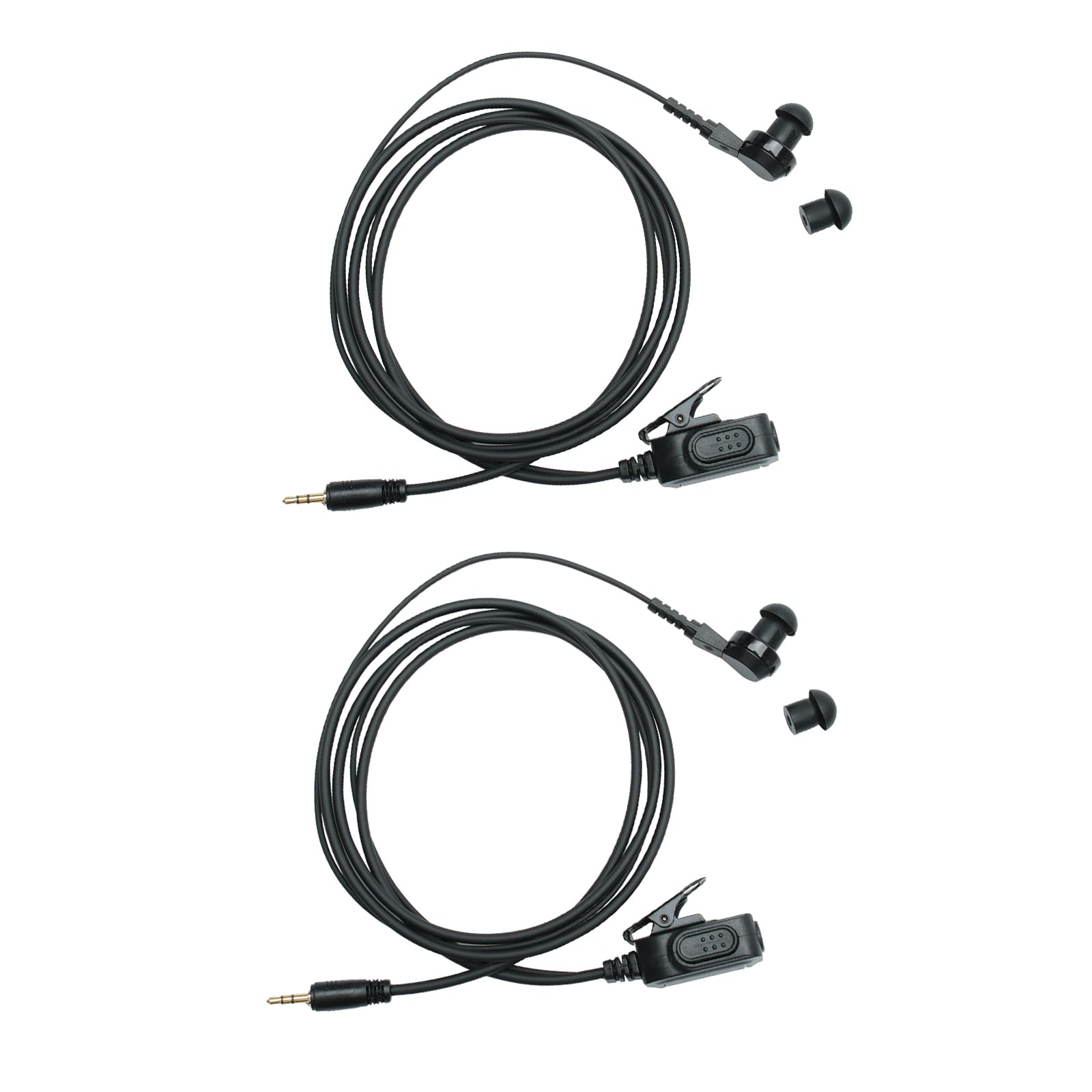 Photo 1 of HEOPBIRD 1 Pin in Ear Earpiece Headset for Cobra Talkabout Walkie Talkie Two Way Radio?4.9 ft Long Cable,M Ear Tips,Black,2 Pack