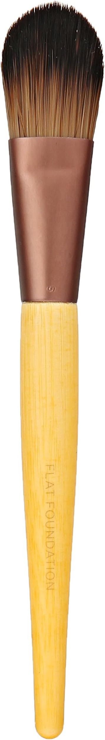 EcoTools Flat Foundation Brush, Made with Recycled and Sustainable Materials, Cruelty Free Synthetic Taklon Bristles, Aluminum Ferrule, Recycled Packaging