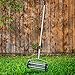 VINGLI Rolling Lawn Aerator with 51'' Handle, Push Spike Tine Roller for Home Garden Yard Patio Grass Soil Aeration, Roller Secured by Fasteners