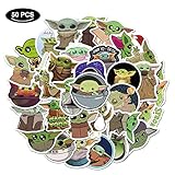Baby Yoda Stickers,The Mandalorian Star Wars Decal Stickers for Hydro Flask,50 PCS Mandalorian Sticker Withe Yoda Baby Waterproof Vinyl Stickers for Water Bottle Laptop Phone Cup Computer