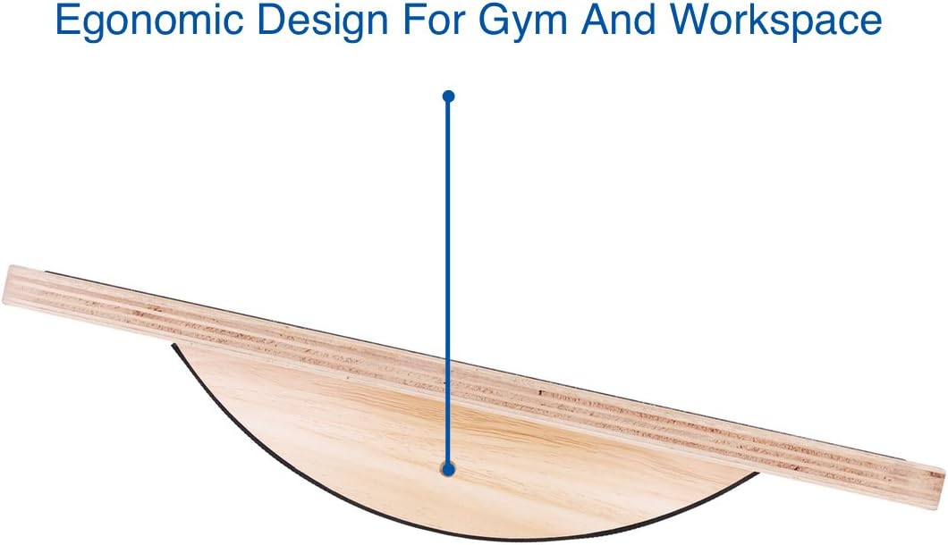 StrongTek Professional Wooden Balance Board, Rocker Board, 17.5 Inch Wood Standing Desk Accessory, Balancing Board for Under Desk, Anti Slip Roller, Core Strength, Stability, Office Wobble Boards … : Sports & Outdoors