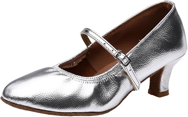 Amazon Ywnz Eight 社交ダンスシューズ レディース ラテン ダンス シューズ 靴 ローヒール 演奏会 練習用 ダンススニーカー レディース 舞台スポーツ靴 25 5cm シルバーヒール約5cm Ywnz Eight シューズ バッグ