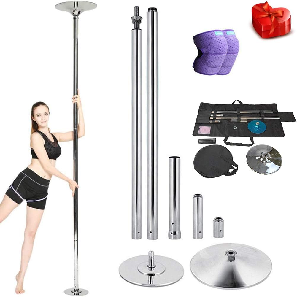 DSYYF Portable Dancing Pole Kit Stripper Pole with bag, Professional Removable Spinning & Static Pole for Party Exercise Club,M