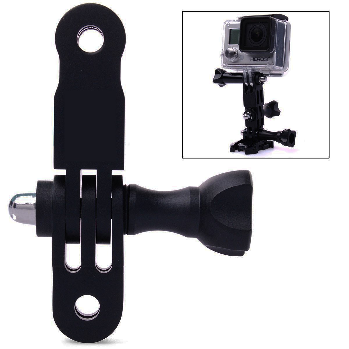 MyArmor 3-Way Adjustable Extension Pivot Arm Adapter Set- Long & Short Straight Joints Connector Convertor 35mm/50mm (2x Same Direction + 2x Reverse) with 4 Thumb Screws for Gopro Hero 5 4 3+ 3 2, SJCAM, Action Cam ect.