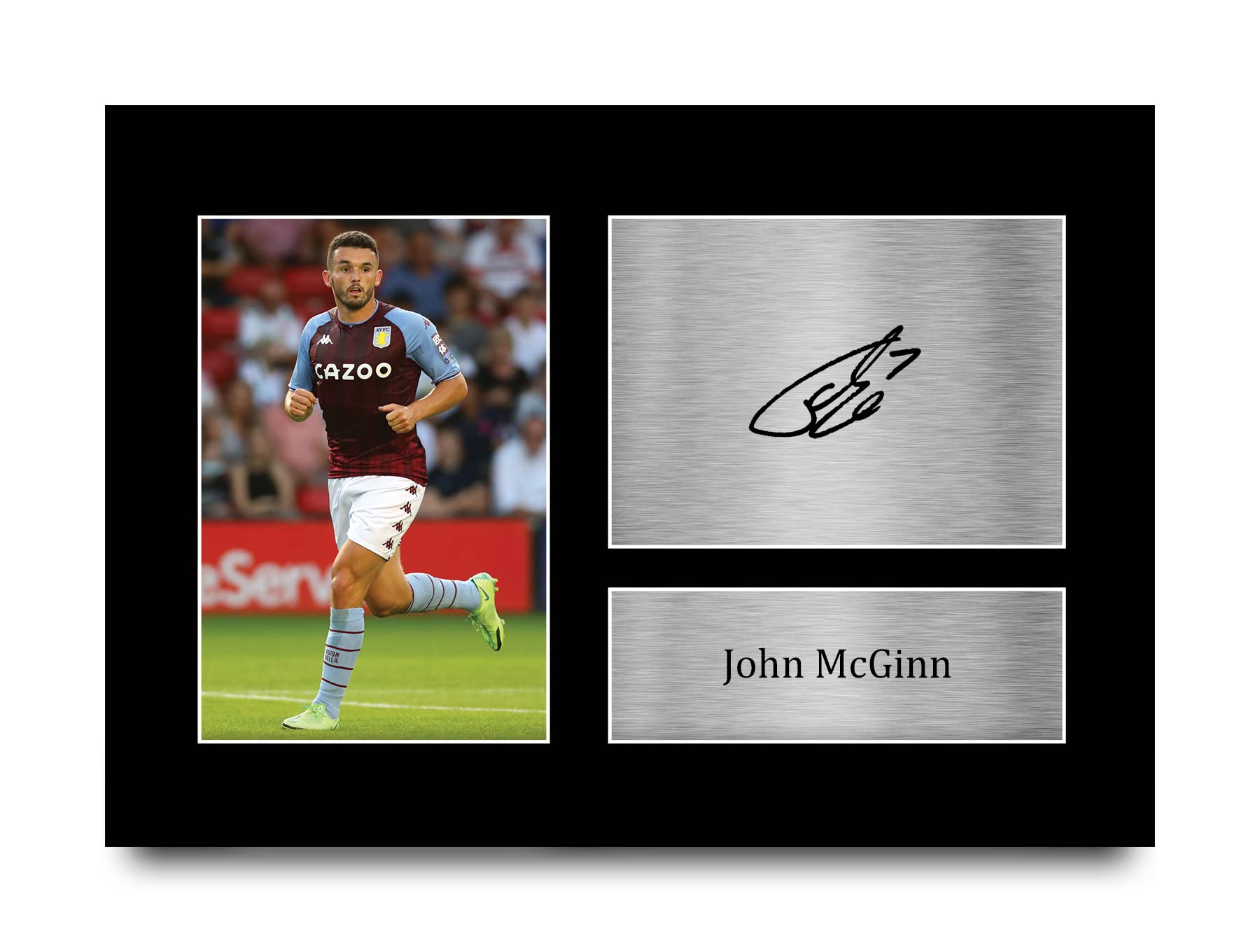 HWC Trading A4 John McGinn Aston Villa Gifts Printed Signed Autograph Picture for Football Fans and Supporters