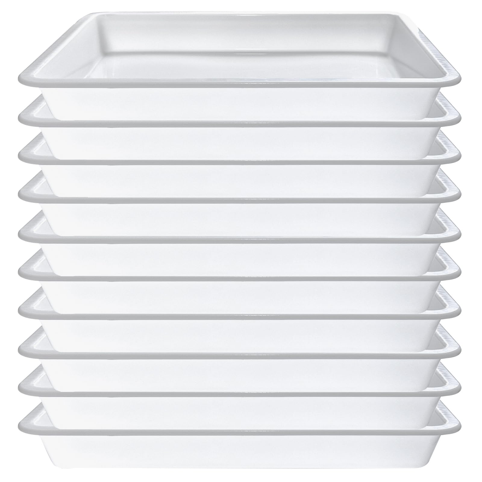 Photo 1 of 10PCS Plastic Art Trays,White Activity Crafts Tray,Organizer Trays,Serving Tray for Home,School,Kids,DIY Projects,Painting,Beads
