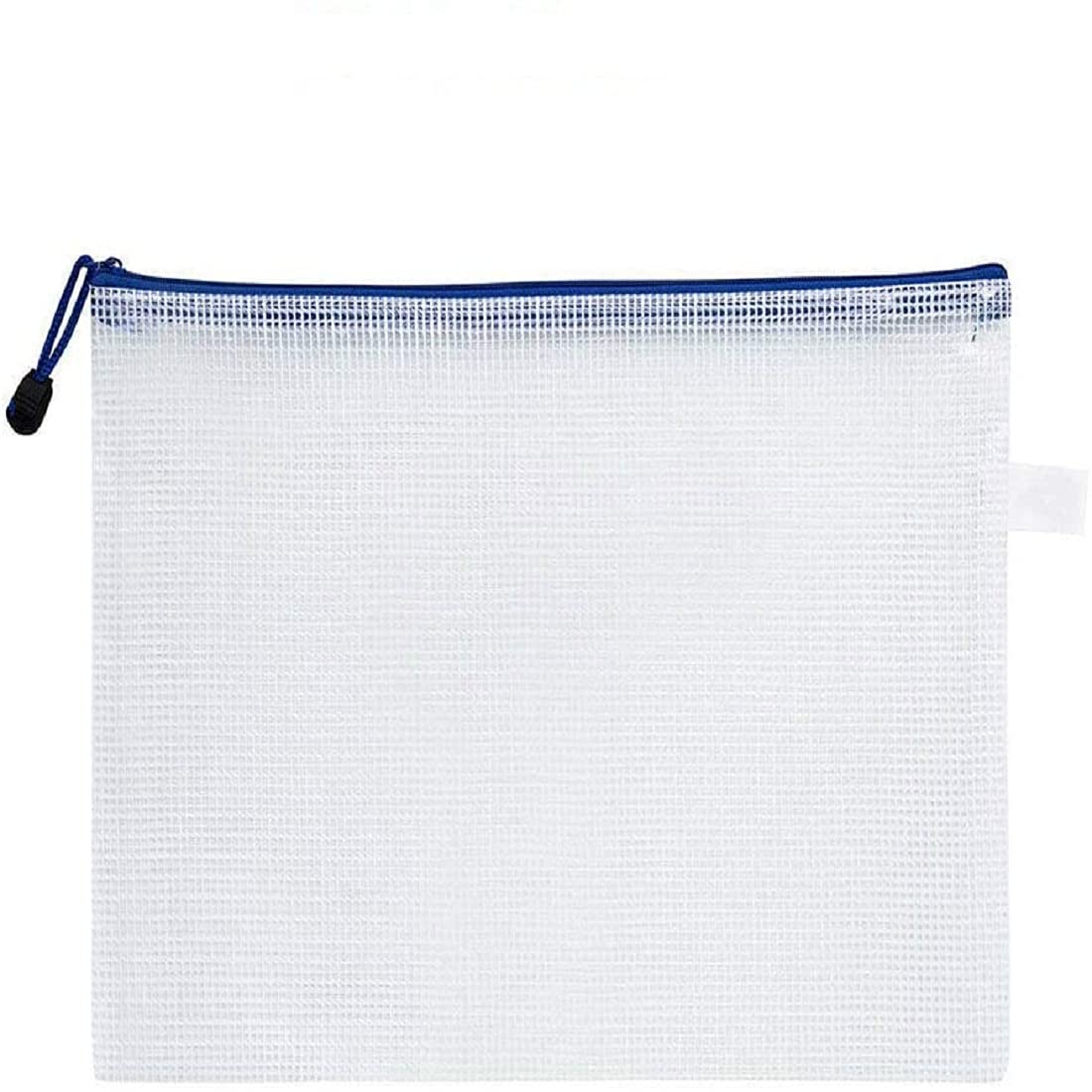 MACHSWON Plastic Wallets B6 File Folder Document Mesh Zipper Bags Waterproof Zip Wallet Bag Office Stationery Storage Pouch White