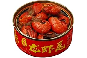 MADAMERA 3.5oz Canned Crawfish Meat, 麻辣虾尾, Spicy Seafood Snacks, Open ready to eat/Microwave heating, Suitable for Asian stir-fry (1)