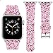 iiteeology Compatible with Apple Watch Band 38mm 40mm 42mm 44mm, Christmas Sparkly 3D Glitter Bling Leather iWatch Band for Apple Watch Series 4/3/2/1 Women Girls (Pink, 38 mm)