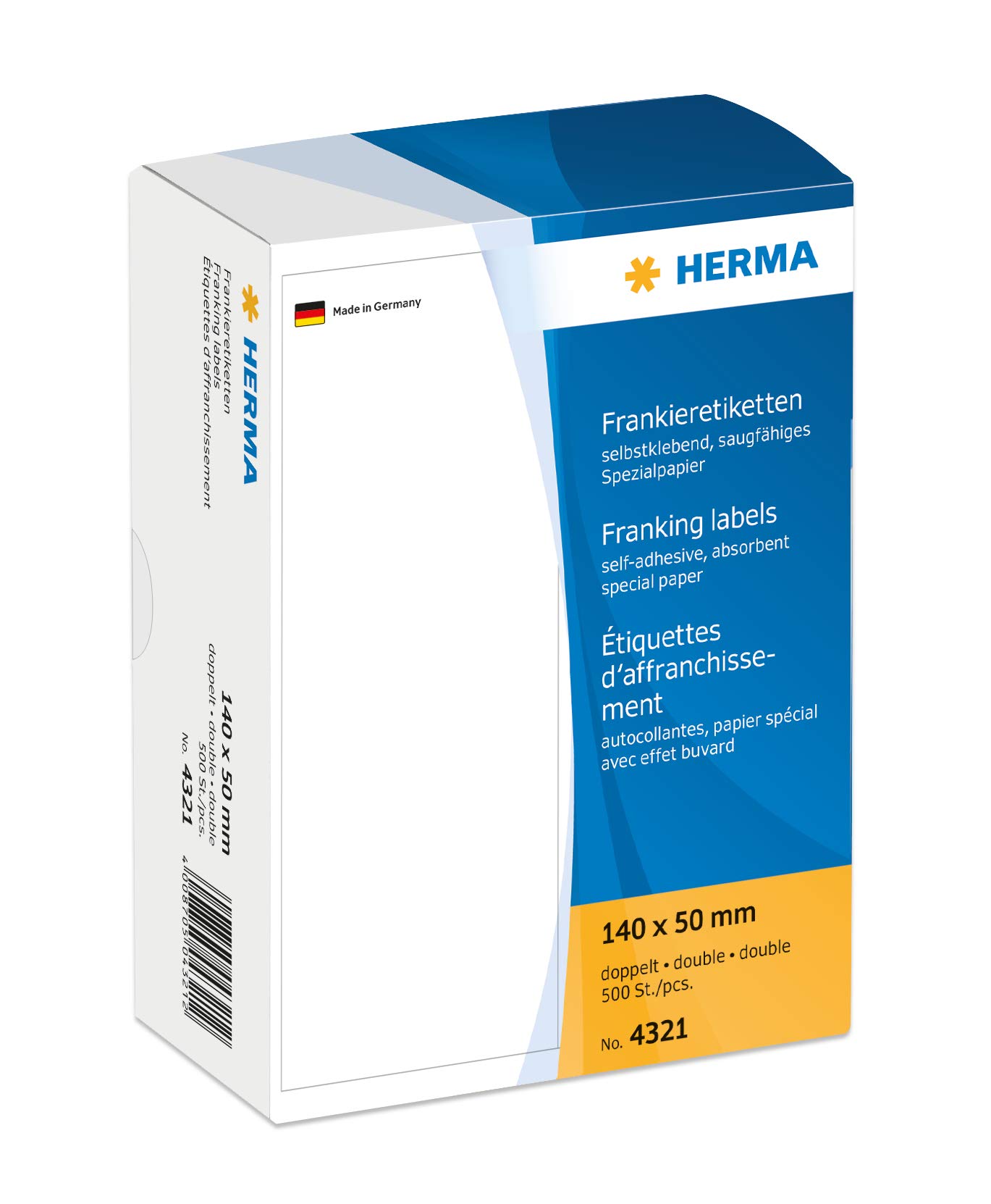 Herma 140 x 50 mm Double Franking Labels (Pack of 500) — image 1