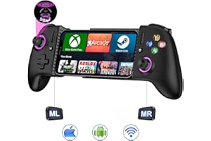 NealGamefy Phone Controller - Mobile Gaming Controller with Hall Effect Joysticks & Triggers - No Dead Zone,800mAh Battery,Retractable Phone Case Support, Controller for iphone and Android