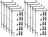 Akeydeco Garden Flag Pole Stand Holder, 10 Pack
