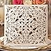 Jofanza 6.3 x 6.3 Inch 50PCS Ivory Wedding Invitations Cards with Envelopes Laser Cut Lace Flower Pattern Invites Card for Qinceanera Engagement Birthday Bridal Shower Graduation Party Invitation