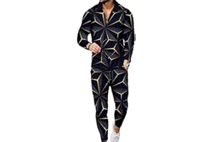 Kubsid Mens Tracksuit Set 2 Piece Long Sleeve Polo Shirt and Pants Jogging Sweatsuits Sets Casual Fashion Vacation Outfits