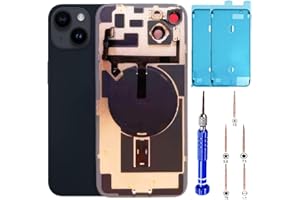 ZVB 14 Plus Back Glass Replacement Kit with Plate & Flex Cable and All Parts, Midnight, 6.7 Inch for iPhone 14 Plus Back Cover Glass, with Repair Tools (Midnight)