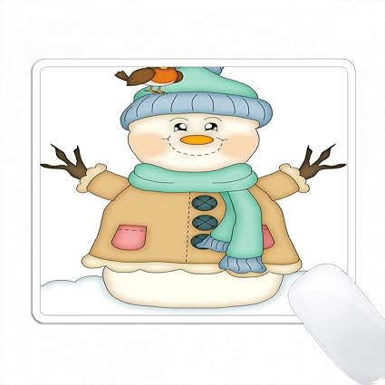 Amazon 雪のイラストに鳥のかわいいハッピースノーマン Pc Mouse Pad パソコン マウスパッド Varezane マウスパッド 通販