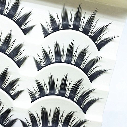 okdeals 5 Pairs/Set Trendy Women False Eyelashes Japanese Style Makeup Long Thick Eyelash