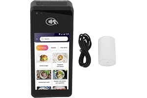 CHICIRIS POS System, POS Receipt Printer 5in Screen Handheld WiFi 1D 2D QR NFC Thermal Printer for Small Business