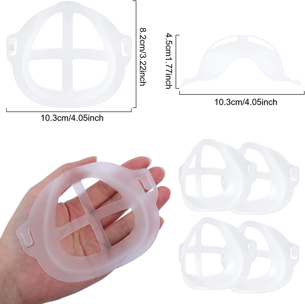 3D Inner Support Bracket 5Pcs Silicone Internal Support Frame Reusable Washable 3D Bracket Protection Stand More Breathing Space Comfortable Wearing: Health & Personal Care