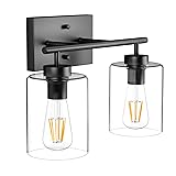 Aipsun 2 Lights Black Vanity Light Fixtures Over