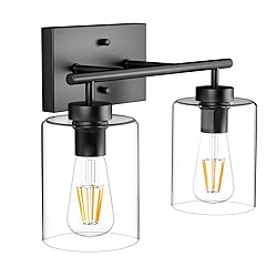 Aipsun 2 Lights Black Vanity Light Fixtures Over