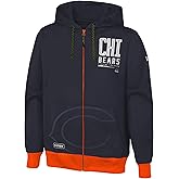 Outerstuff NFL Men's Drop Back Team Colors Full Zip Performance Fleece Hoodie