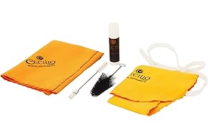 Cecilio Clarinet Care & Maintenance Kit, All in One Accessories Set with Hanky Swab, Mouthpiece Brush, Polishing Cloth, Key Brush, Cork Grease