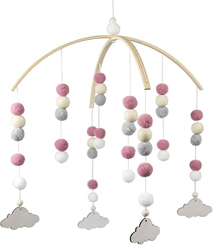 gdwiuv7 Mobiles Windspiel Kinderbett Mobile Baby Holz Babymobile Filz
