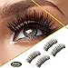 Magnetic False Eyelashes[No Glue], Cover the entire eyelids,Three Magnets, Premium Quality False Eyelashes Set for Natural Look & Handmade 4 PCS (3-magnetic)