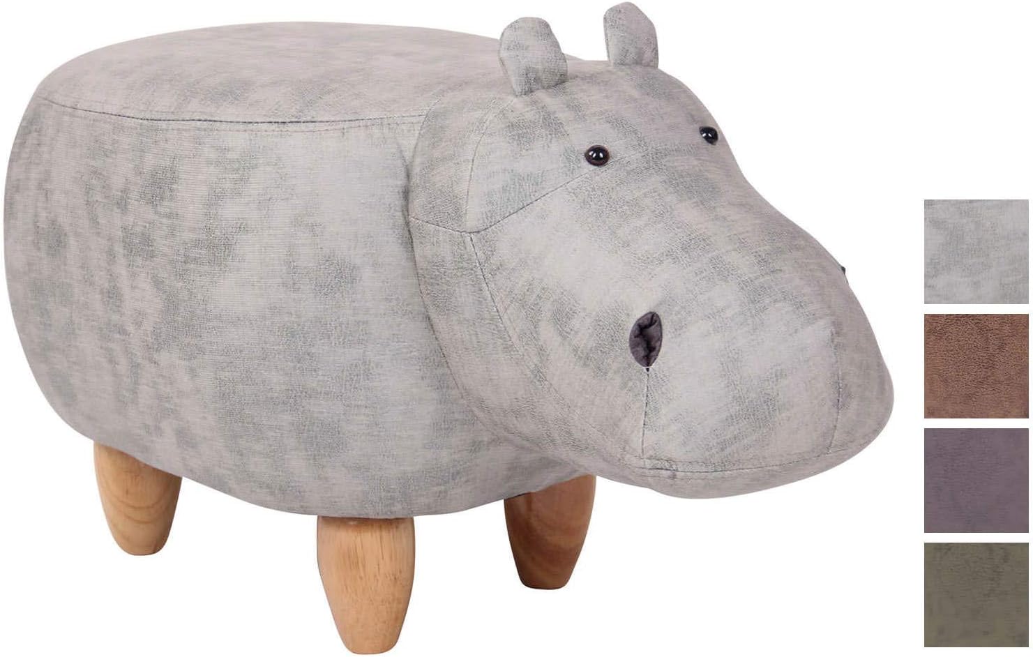 Taburete Hipopótamo Infantil Naulila I Taburete Otomana Tapizada En