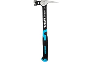 OX Pro 20-Ounce Ultrastrike Framing Hammer Robust Striking Power, Vibration Dampening Bridged Neck, Ultimate Durability One Piece Steel Handle, Ergonomic Non-Slip Grip, and Enhanced Safety Features