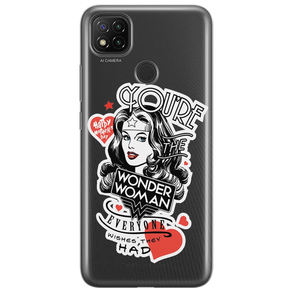 ERT GROUP mobile phone case for Xiaomi REDMI 9C original and officially Licensed DC pattern Wonder Woman 014 optimally adapted to the shape of the mobile phone, partially transparent