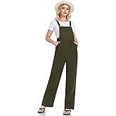 Lncropo Womens Causal Jumpsuits Wide Leg Boho Overalls Loose Rompers with Pockets Summer Bib Outfits