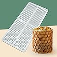 Hollow Leaf Silicone Mold Chocolate Candy 3D Hollow Leaf Candy Mold Food Cooking Meals Decorations Fondant Mold Polymer Clay Molds (Honeycomb M_10.4x4.56x0.12inch)